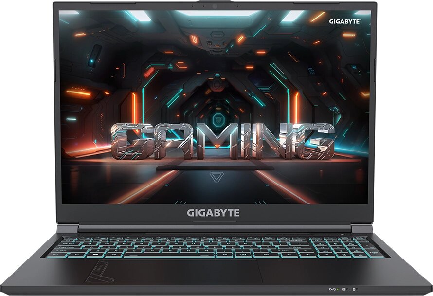 Ноутбук Gigabyte G6 Core i7 12650H 16Gb SSD512Gb NVIDIA GeForce RTX4050 6Gb 16" WUXGA (1920x1200) Free DOS black WiFi от компании F-MART - фото 1