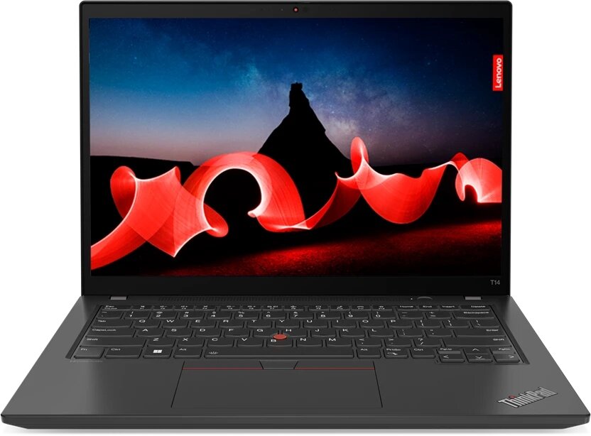 Ноутбук Laptop Lenovo ThinkPad model: T14 Gen 4 Black 14" FHD 300nits/i7-1355U/16GB/1TB SSD/W11PRO от компании F-MART - фото 1