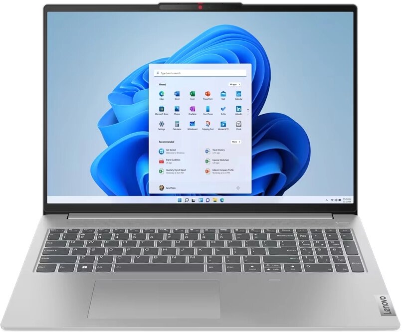 Ноутбук Lenovo IdeaPad Slim 5 16ABR8 Ryzen 5 7530U 16Gb SSD 512Gb AMD Radeon Graphics 16 2.5K IPS Cam 75.4Вт*ч No OS от компании F-MART - фото 1