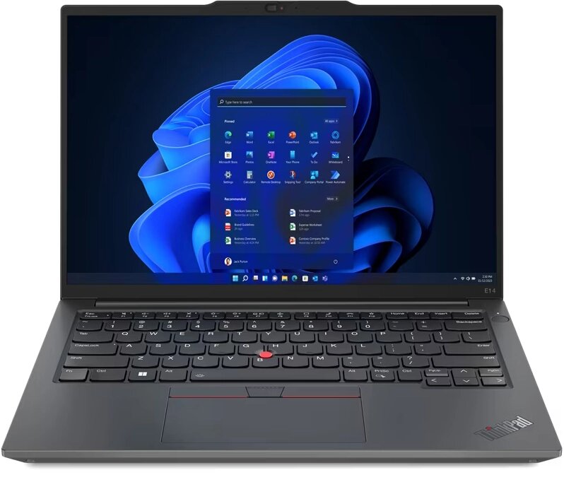 Ноутбук Lenovo ThinkPad E14 Gen 5 Ryzen 7 7730U 16Gb SSD 512Gb AMD Radeon Graphics 14 WUXGA IPS Cam 47Вт*ч No OS KBD от компании F-MART - фото 1