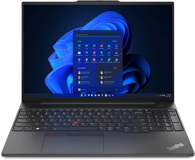 Ноутбук Lenovo ThinkPad E16 Gen 1 16" WUXGA (1920x1200) IPS 300N, i7-1355U, 2x8GB DDR4 3200, 512GB SSD M. 2, Intel Iris от компании F-MART - фото 1