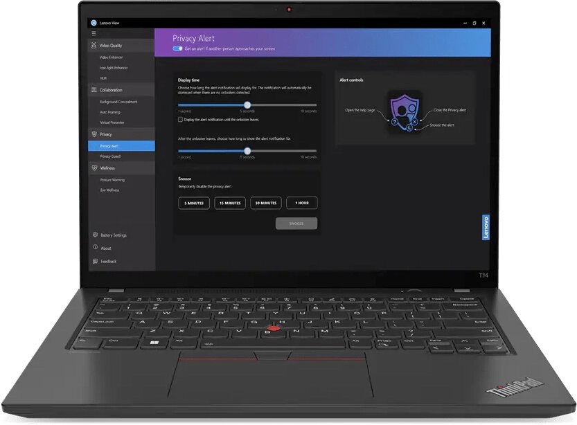 Ноутбук ThinkPad T14 G4 14" 2.2K (2240x1400) IPS, i7-1360P, 16GB DDR5 4800, 1TB SSD M. 2, WiFi, BT, HD Cam, RB ENG, Win от компании F-MART - фото 1