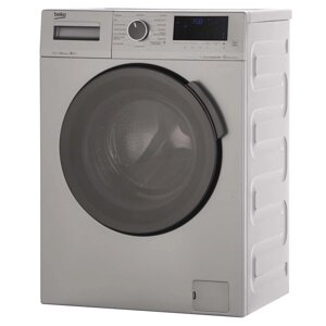 Стиральная машина BEKO WSPE7H616S серебро/черный (7,5 кг, диспл, инвертор, пар)