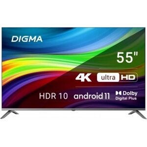 Телевизор Digma DM-LED50UQB31 черный 3840x2160, 4K Ultra HD, 60 Гц, Wi-Fi, Smart TV