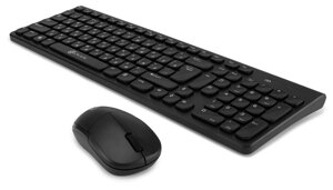Kомплект клавиатура и мышь OKLICK 220M USB, беспроводной, черный