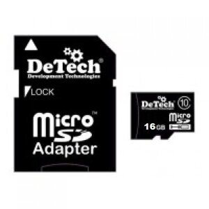 Карта памяти DeTech microSD MC-16Gb (C10 с адаптером) в Ростовской области от компании F-MART