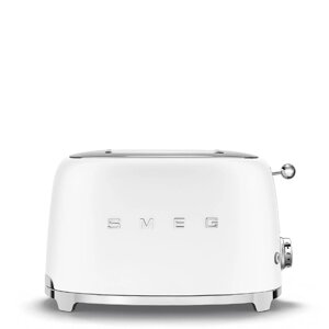 Тостер SMEG TSF01WHMEU на 2 ломтика, матовый белый