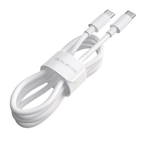 Кабель Borofone USB-C to USB-C BX44 High-energy 100W 5A (2м) Белый в Ростовской области от компании F-MART