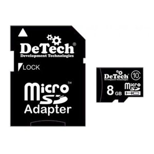 Карта памяти DeTech microSD MC-8Gb (C10 с адаптером) в Ростовской области от компании F-MART