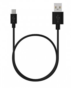 Кабель Maxvi MC-02 UP USB - Type C, 3A, длина 1 м, черный