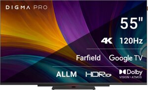 Телевизор DIGMA PRO 55C 4K 120Hz Smart (Google)