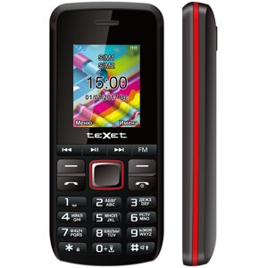 Мобильный телефон teXet TM-203 Black/Red