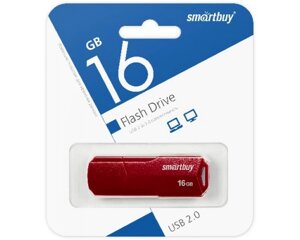 Флешка SmartBuy 16GB CLUE Burgundy в Донецкой области от компании F-MART