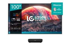 Телевизор Hisense 100L9H 100" Laser TV черный 4K Ultra HD 60Hz DVB-T DVB-T2 DVB-C DVB-S DVB-S2 USB WiFi Smart TV