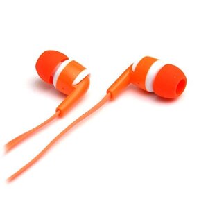 Наушники-вкладыши DeTech DT-215 Orange/White