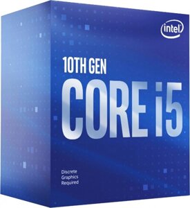 Процессор Intel Core i5-10400F (BX8070110400F); LGA1200; 2,9 ГГц; 12 МБ L3 Cache; Comet Lake; 14 нм; BOX