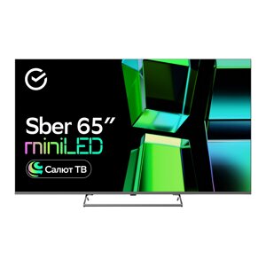 Телевизор Sber SDX-65UML7450 Mini-LED темно-серый 3840x2160, 4K Ultra HD, 120 Гц, Wi-Fi, Smart TV, Салют ТВ в Ростовской области от компании F-MART