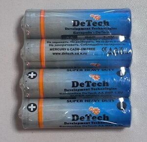 Батарейка DeTech DT AA R6P 1.5V Super Heavy Duty