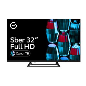 Телевизор Sber SDX-32F2137 черный 1920x1080, Full HD, 60 Гц, Wi-Fi, Smart TV, Салют ТВ в Ростовской области от компании F-MART