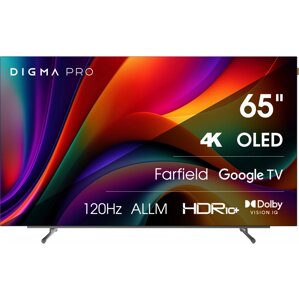 Телевизор Digma Pro OLED 65M черный 3840x2160, 4K Ultra HD, 120 Гц, WiF,i Smart TV