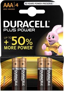 Батарейка Duracell AAA Alkaline LR03/MN2400 Plus Power