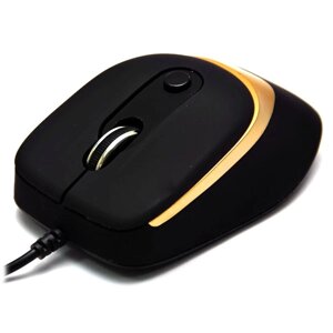 Мышь DeTech DE-5011G Shiny&Rubber Black/Gold в Ростовской области от компании F-MART