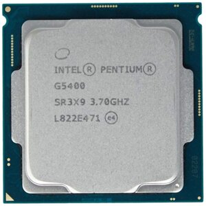 Процессор Intel Pentium G5400 (CM8068403360112***); LGA1151; 3,7 ГГц; 512 кБ L2 Cache; 4 МБ L3 Cache; Coffee Lake; Intel
