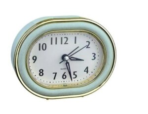 Часы-будильник Perfeo Quartz PF-TC-017 овал, 10.5x12.5см, подсветка, зеленые