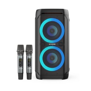 Колонка портативная W-King T11+ (Two mic) (черный)