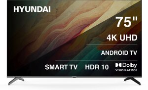 Телевизор Hyundai H-LED75BU7009 черный 3840x2160, 60 Гц, 4K Ultra HD, Wi-Fi, Smart TV в Ростовской области от компании F-MART