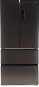 Холодильник Hyundai CM5543F 3-хкамерн. черная сталь