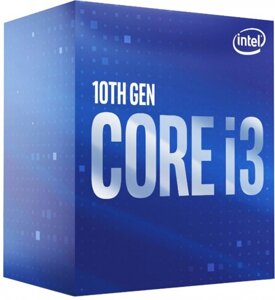 Процессор Intel Core i3-10100F (BX8070110100F***); LGA1200; 3,6 ГГц; 6 МБ L3 Cache; Comet Lake; 14 нм; BOX