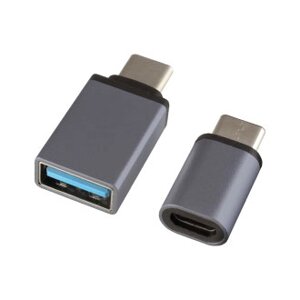 Комплект переходников Type-C - microUSB / USB 3.0 Ginzzu GC-885B Black