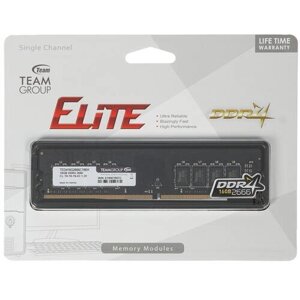 Модуль памяти DDR4 4 ГБ Team Elite (TED44G2666C1901***); 21300 MБ/с; 2666 МГц; RET