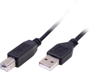 Кабель USB 2.0 для принтера Ritmix USB2.0 AM -> BM, длина 1,8м, пакет (RCC-060 BLK)