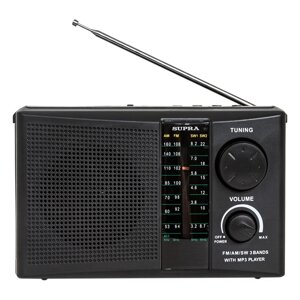 Радиоприемник Supra ST-19U черный USB