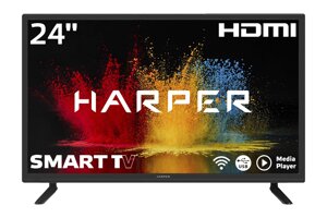Телевизор Harper 24R490TS 24", HD Ready, Smart TV, черный