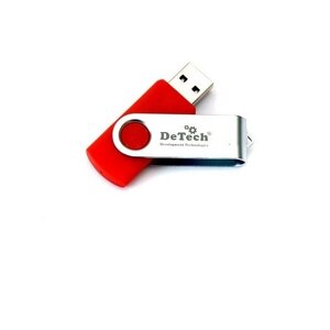 Флешка DeTech 16GB Swivel Red