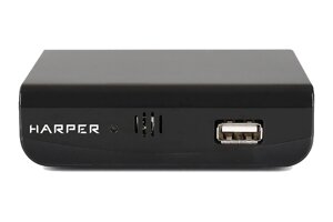 Тюнер Т2 HARPER HDT2-1030 для цифрового ТВ, DVB-T2, 1xHDMI, 1xUSB, ДУ, черная