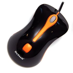 Мышь DeTech DE-2056 Shiny Black/Orange