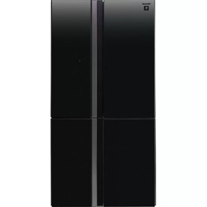 Холодильник Sharp SJFS97VBK черное стекло (трехкамерный)