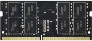 Модуль памяти SODIMM DDR4 8 ГБ Team Elit (TED48G2666C19S01***); 21300 MБ/с; 2666 МГц; RET