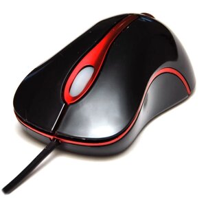 Мышь DeTech DE-2056 Shiny Black/Red