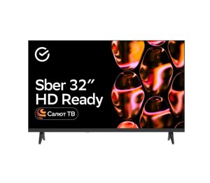 Телевизор Sber SDX 32H2124 черный 1366x768, HD Ready, 60 Гц, Wi-Fi, Smart TV, Салют ТВ