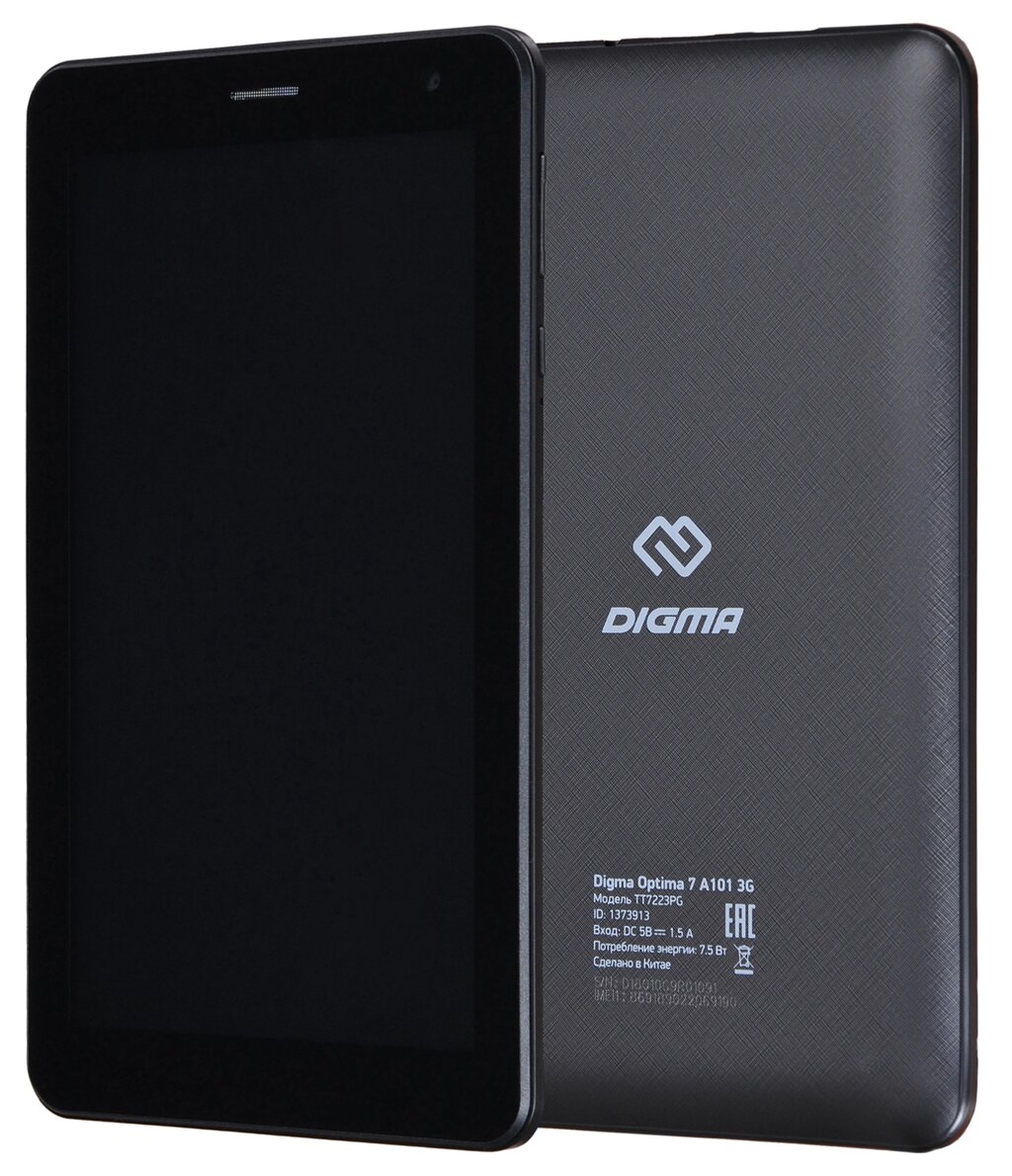 Планшет DIGMA Optima 7 A101 3G 1/8Gb 7" TN черный от компании F-MART - фото 1