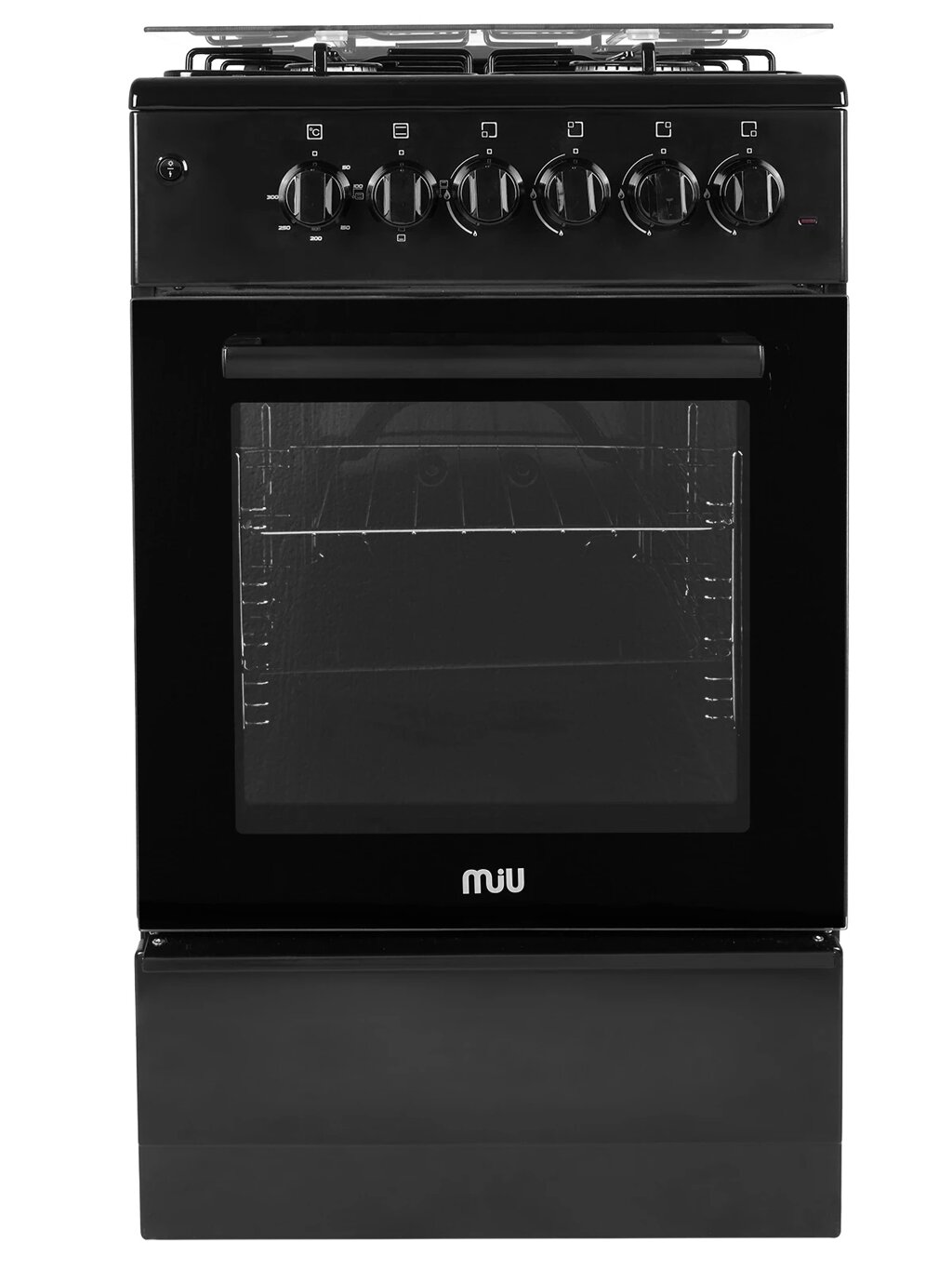 Плита комбинированная MIU 5016 ERP ГК LUX черная с электродуховкой от компании F-MART - фото 1