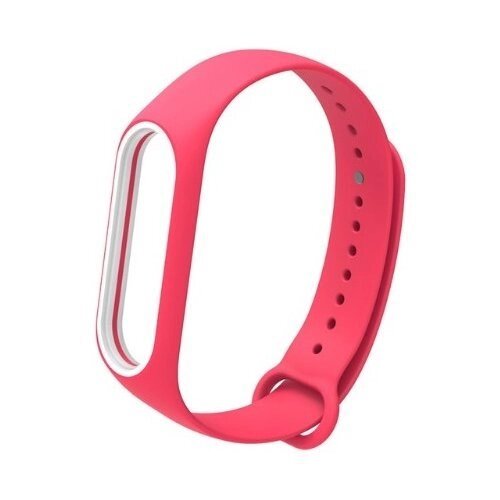 Ремешок для фитнес-браслета Xiaomi Mi Band 3 Edge (5) Pink/White от компании F-MART - фото 1