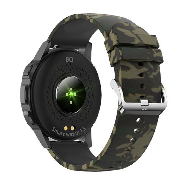 Смарт-часы BQ Watch 1.3 black+Cammo wristband от компании F-MART - фото 1