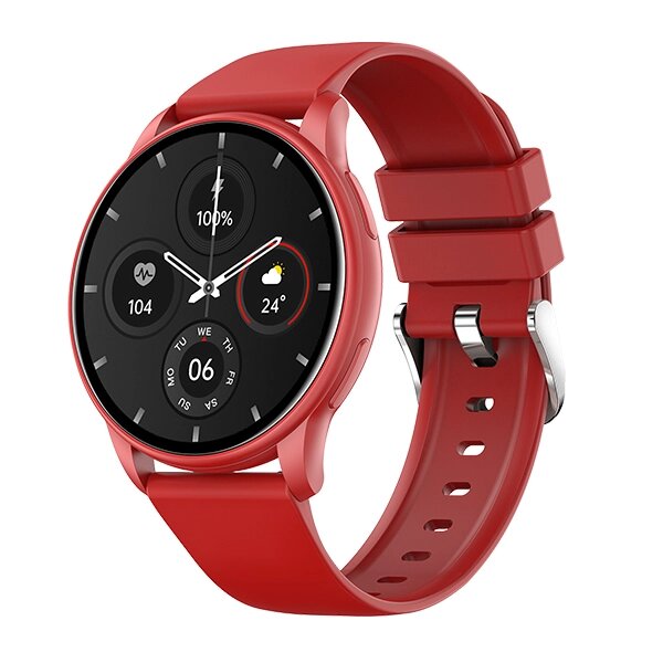 Смарт-часы BQ Watch 1.4 red+red gray wristband от компании F-MART - фото 1