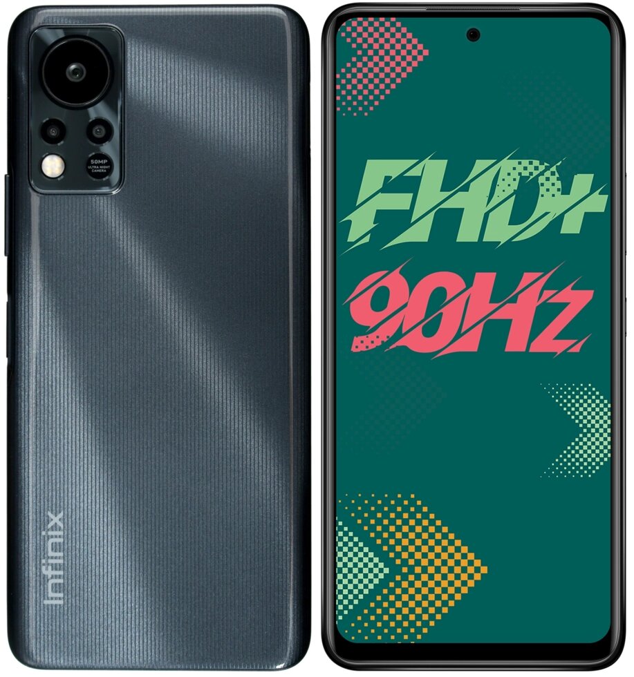 Смартфон Infinix HOT 11S 4/64GB NFC (X6812B) Polar Black от компании F-MART - фото 1